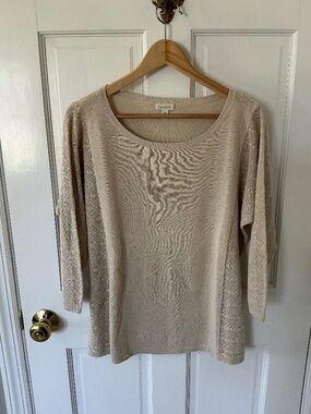 Summer weight lace knit sweater